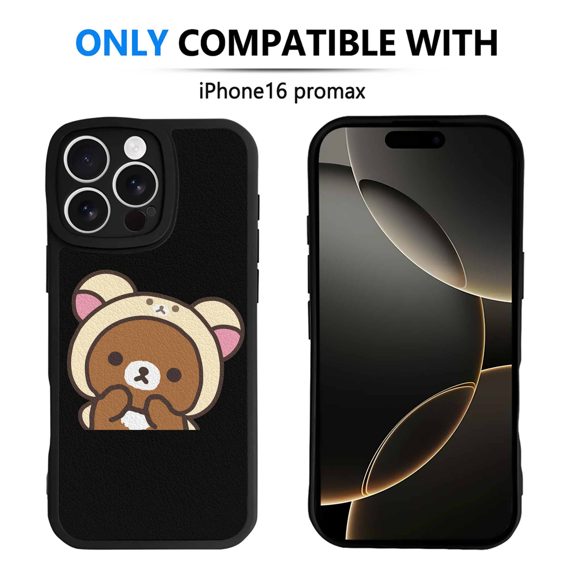 （画像用） リラックマ リラックマ キイロイトリ Rilakkuma Korilakkuma Kiiroitori 【iPhone 16シリーズ対応】シリコンスマホケース（レザー調） 材質：シリコン
